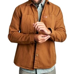 Marsh Wear Men's Size XL Delano Shacket Brown Snap-Front Shirt Jacket Pockets